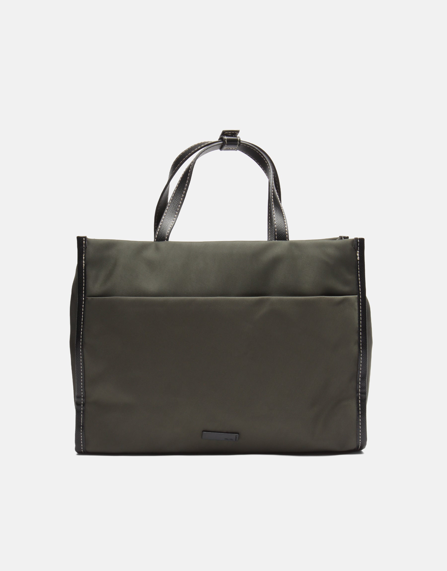 Vera Krinkle Tote İthal Kontrast Dikiş Detaylı Çok Cepli Cüzdanlı Kadın Kol Çantası