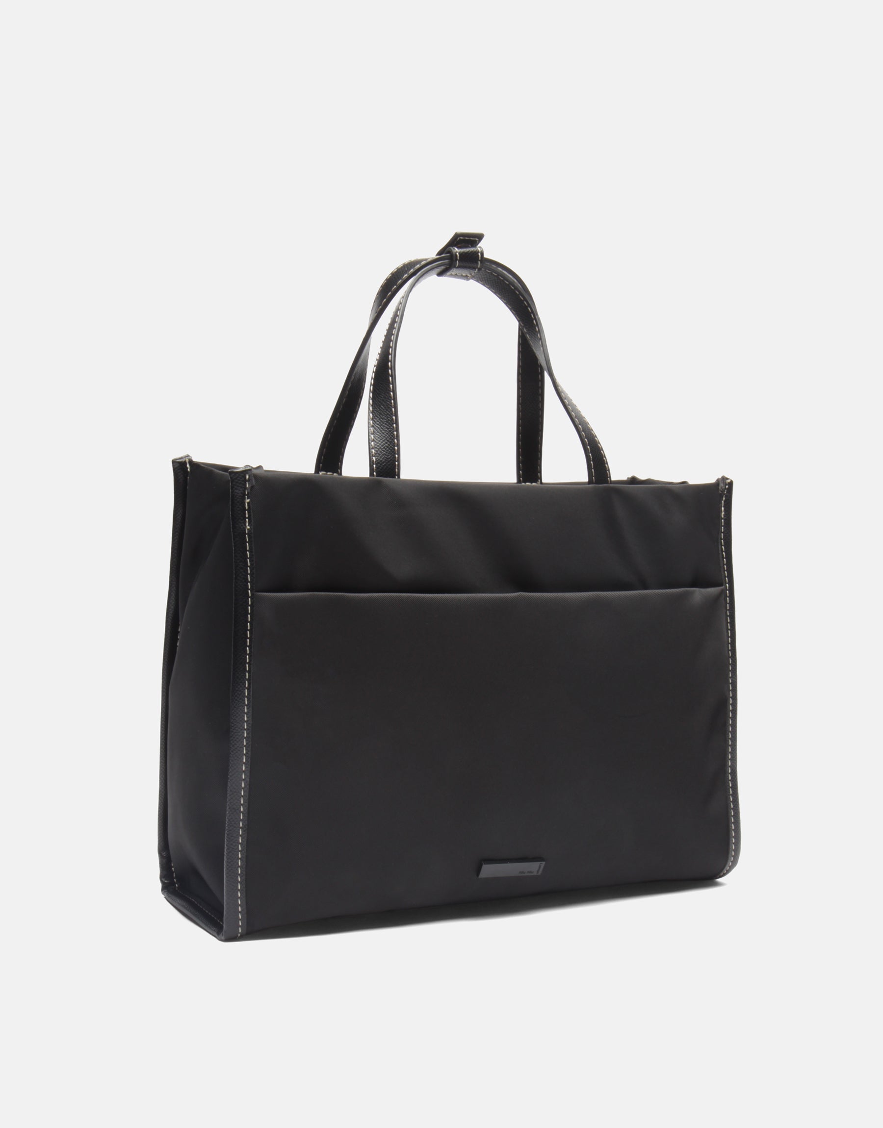 Vera Krinkle Tote İthal Kontrast Dikiş Detaylı Çok Cepli Cüzdanlı Kadın Kol Çantası