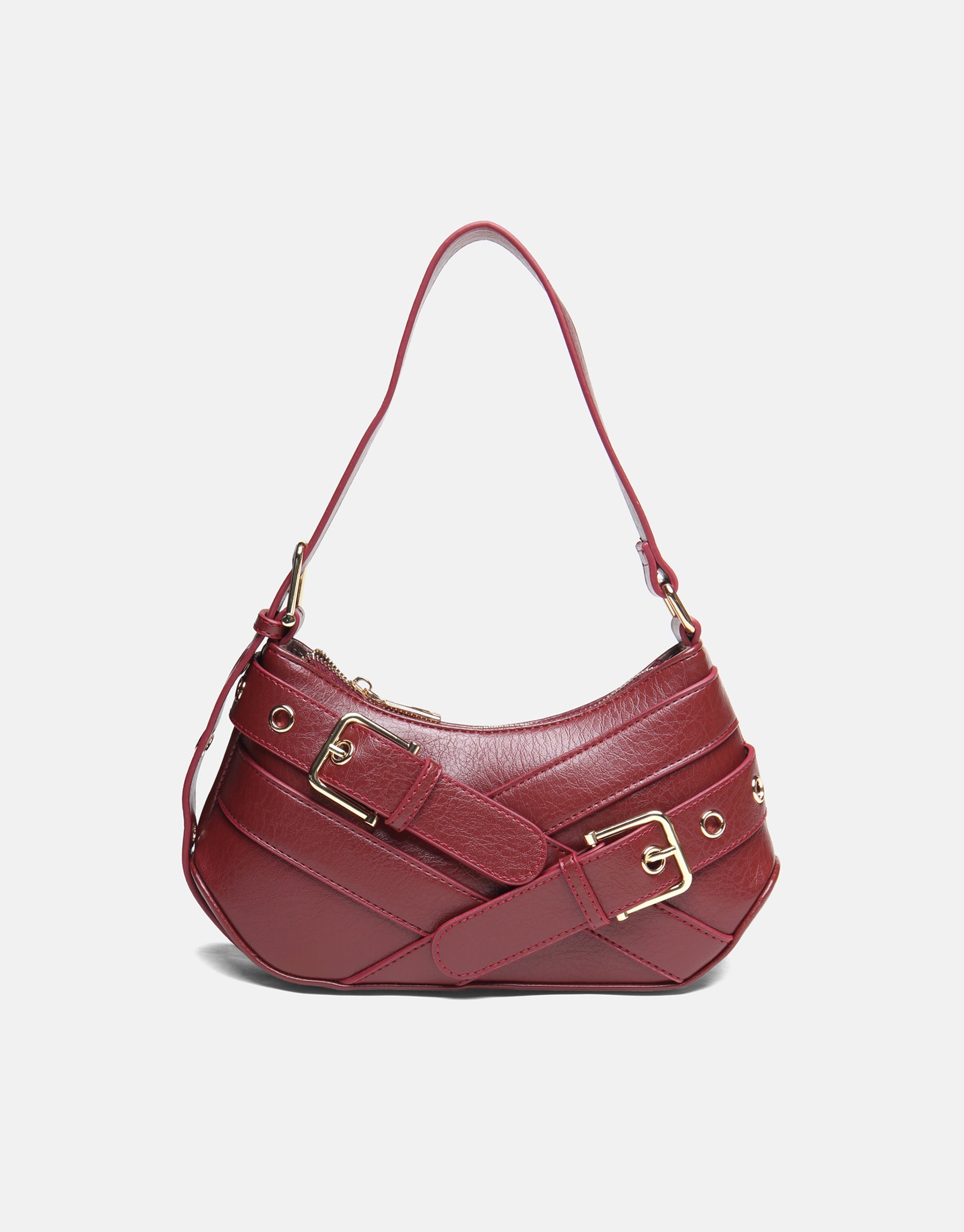 Zarelle Kadın Çantası Kemer Detaylı Vintage Omuz Çantası
