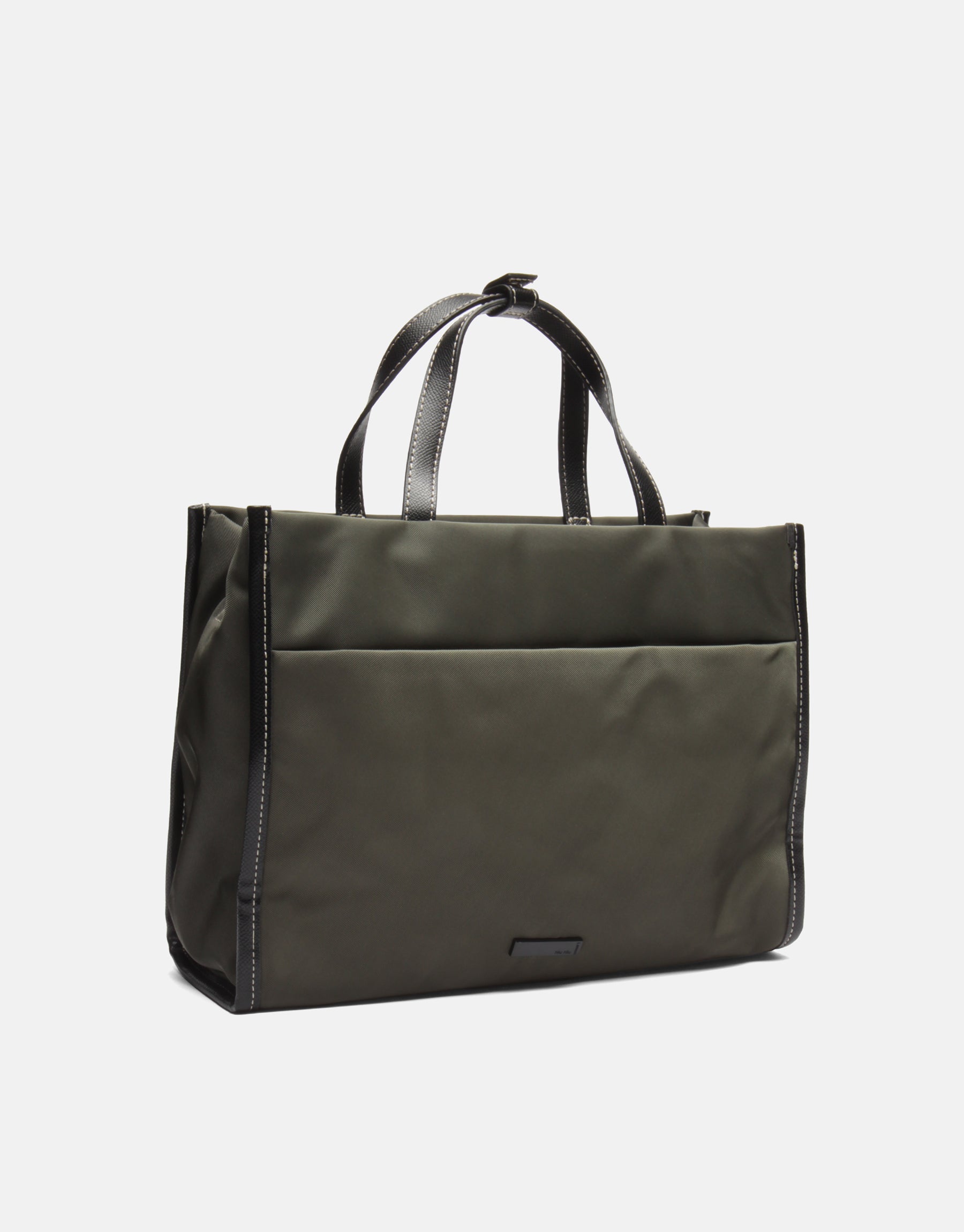 Vera Krinkle Tote İthal Kontrast Dikiş Detaylı Çok Cepli Cüzdanlı Kadın Kol Çantası