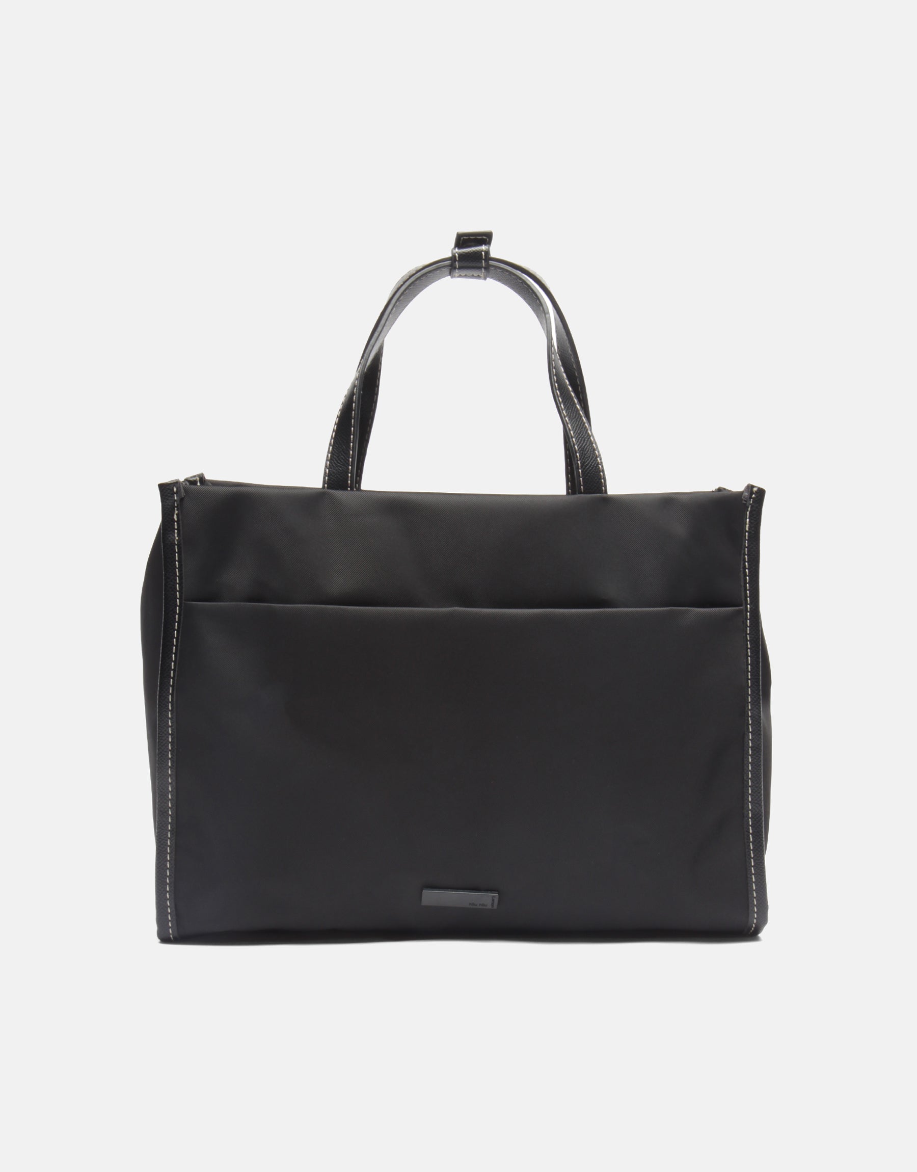 Vera Krinkle Tote İthal Kontrast Dikiş Detaylı Çok Cepli Cüzdanlı Kadın Kol Çantası