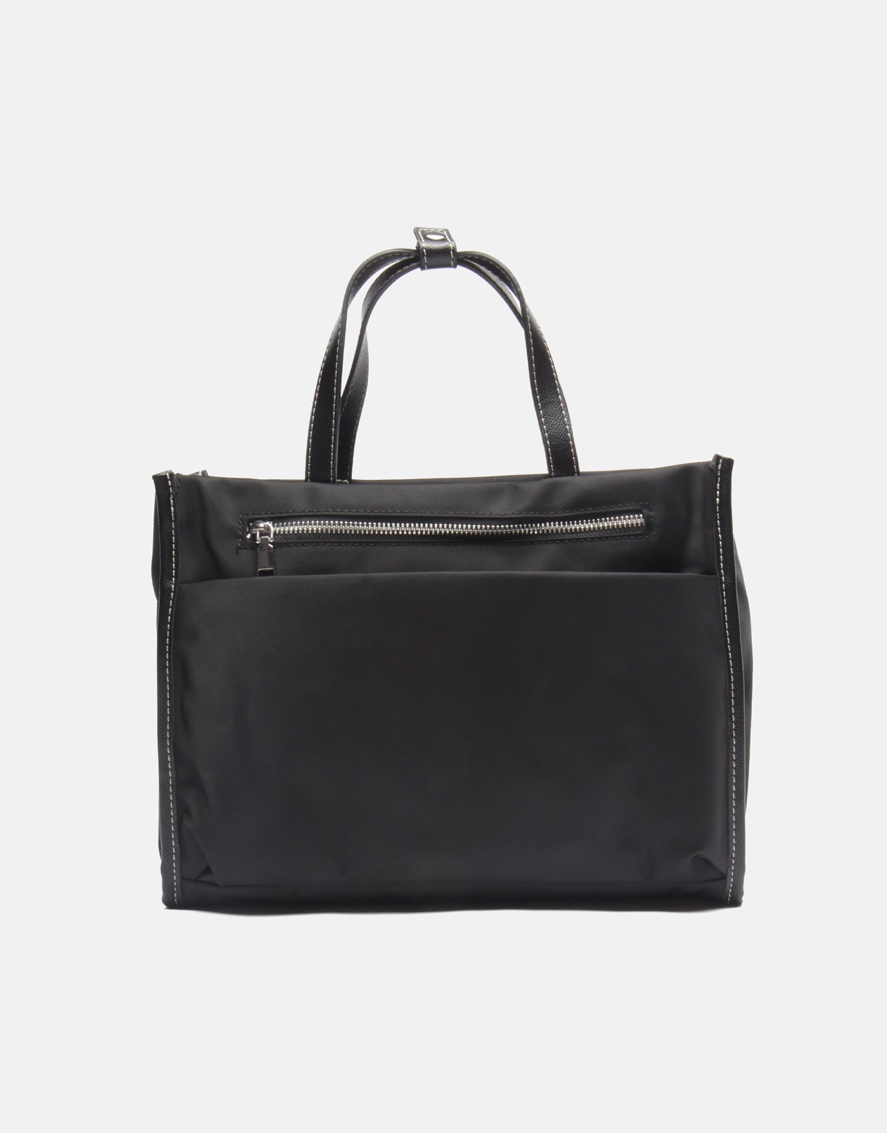 Vera Krinkle Tote İthal Kontrast Dikiş Detaylı Çok Cepli Cüzdanlı Kadın Kol Çantası