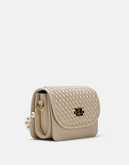 Wanda İnci Taneli Saplı Kapitone Kadın Çantası