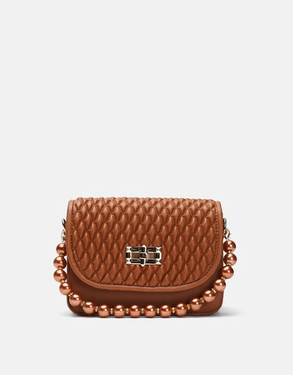 Wanda İnci Taneli Saplı Kapitone Kadın Çantası