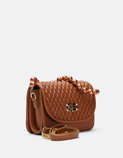 Wanda İnci Taneli Saplı Kapitone Kadın Çantası