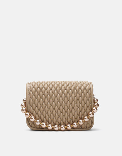 Wanda İnci Taneli Saplı Kapitone Kadın Çantası