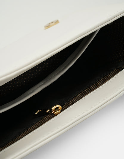 R1110 Katty Büzgülü Hatlara Sahip İnci Saplı Deri Kadın Çanta