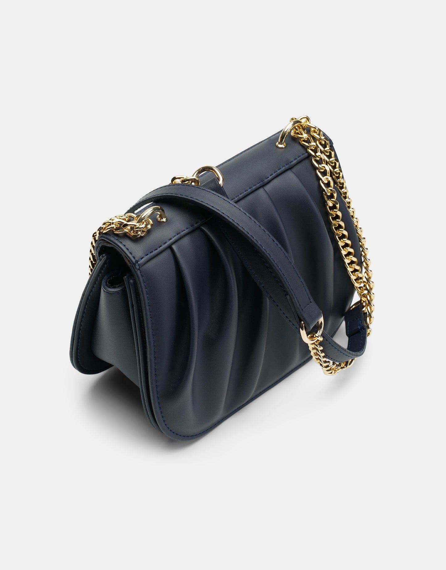 R1110 Katty Büzgülü Hatlara Sahip İnci Saplı Deri Kadın Çanta