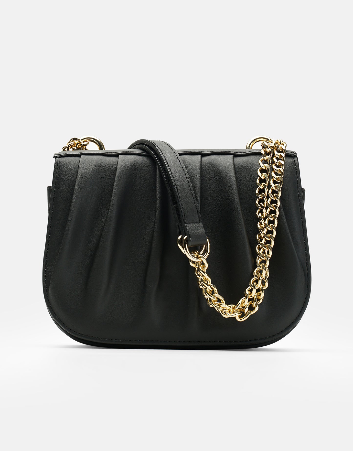 R1110 Katty Büzgülü Hatlara Sahip İnci Saplı Deri Kadın Çanta