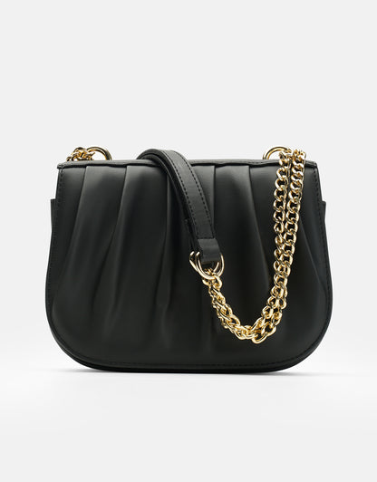 R1110 Katty Büzgülü Hatlara Sahip İnci Saplı Deri Kadın Çanta