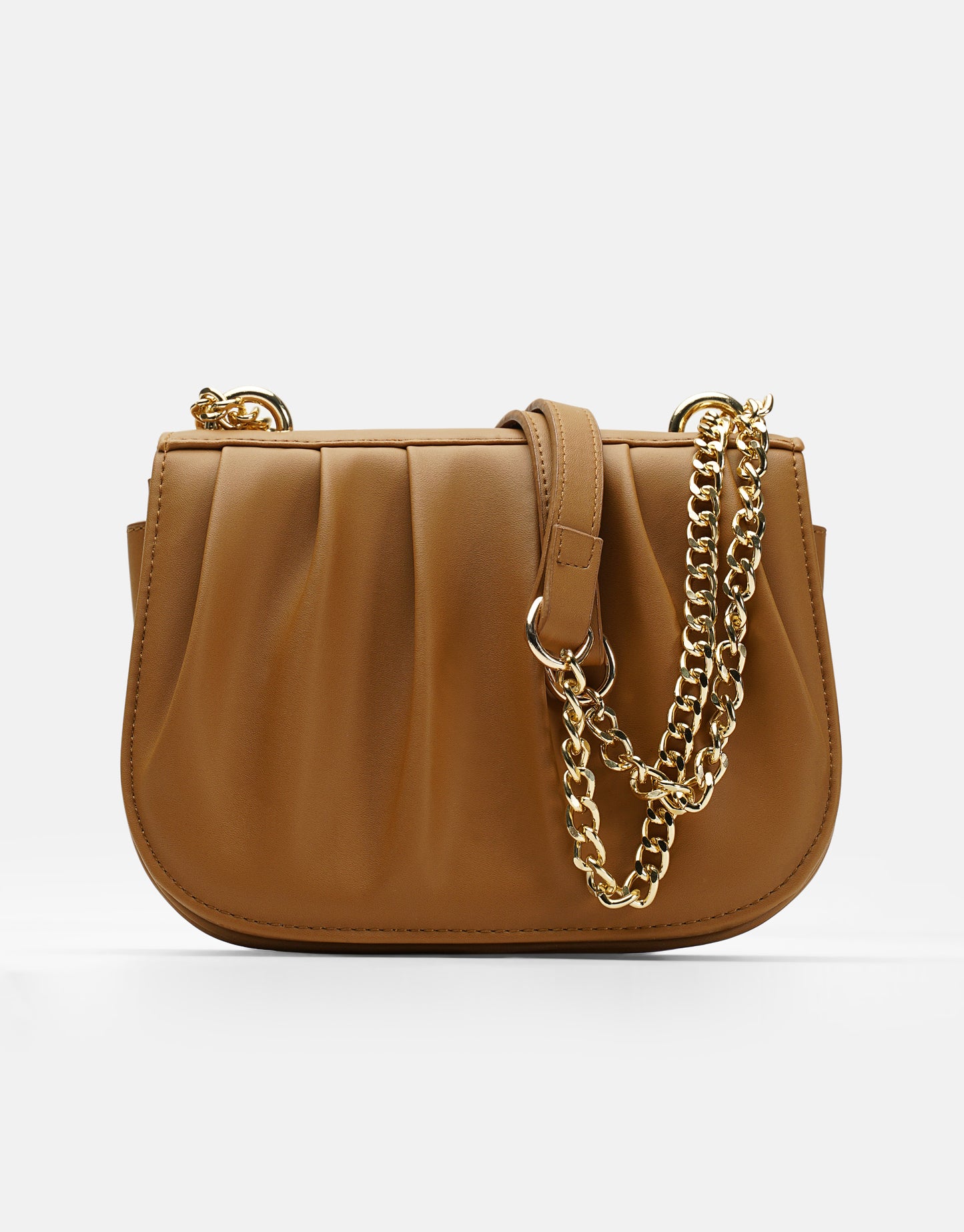 R1110 Katty Büzgülü Hatlara Sahip İnci Saplı Deri Kadın Çanta