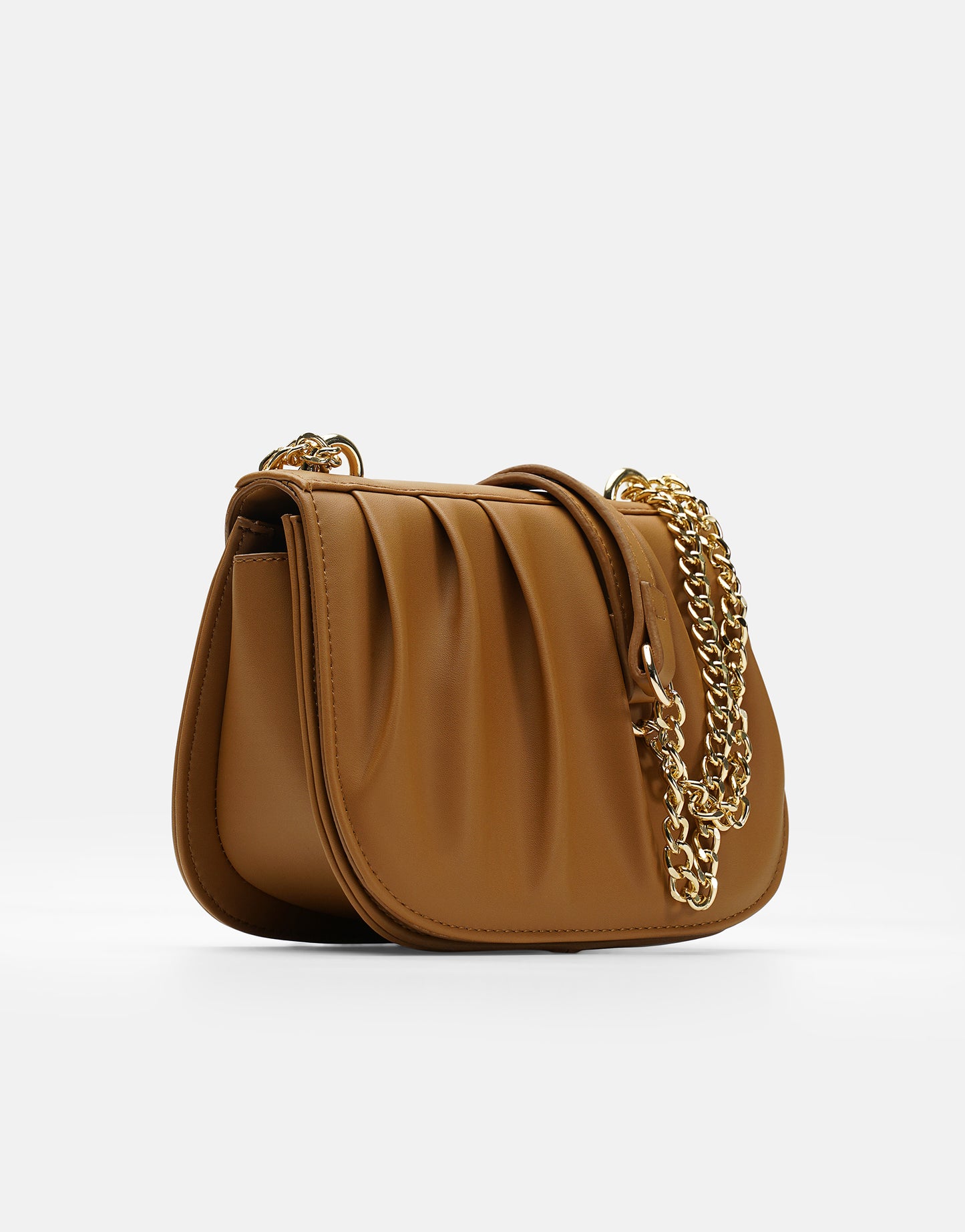 R1110 Katty Büzgülü Hatlara Sahip İnci Saplı Deri Kadın Çanta