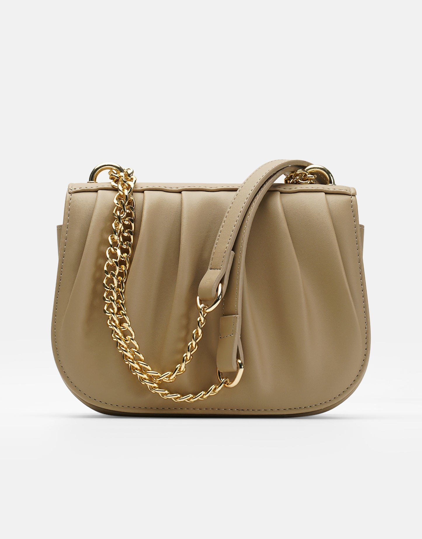 R1110 Katty Büzgülü Hatlara Sahip İnci Saplı Deri Kadın Çanta