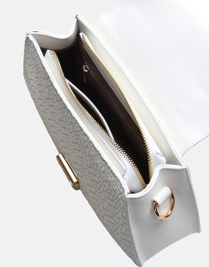 Flora Özel Tasarım Kilitli Kadın Çantası