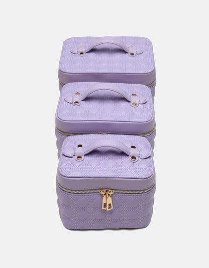 R1182 Luxe Mirror 3 lü Makyaj Çantası Seti