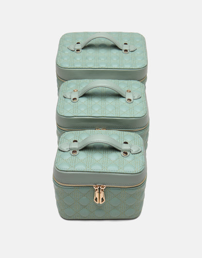 R1182 Luxe Mirror 3 lü Makyaj Çantası Seti