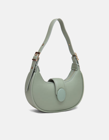 Sarya Özel Kilit Mekanizmalı Oval Kadın Omuz Çantası