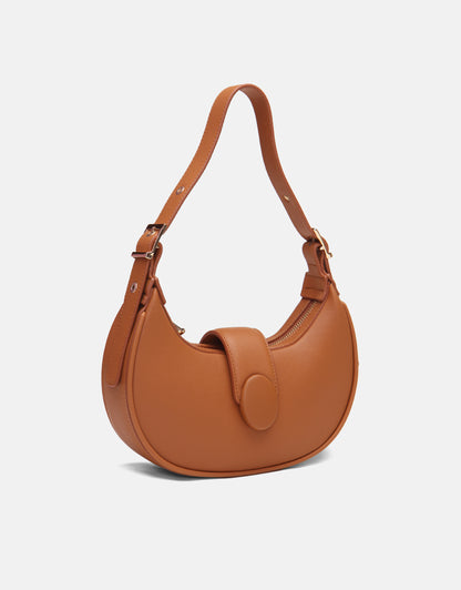 Sarya Özel Kilit Mekanizmalı Oval Kadın Omuz Çantası