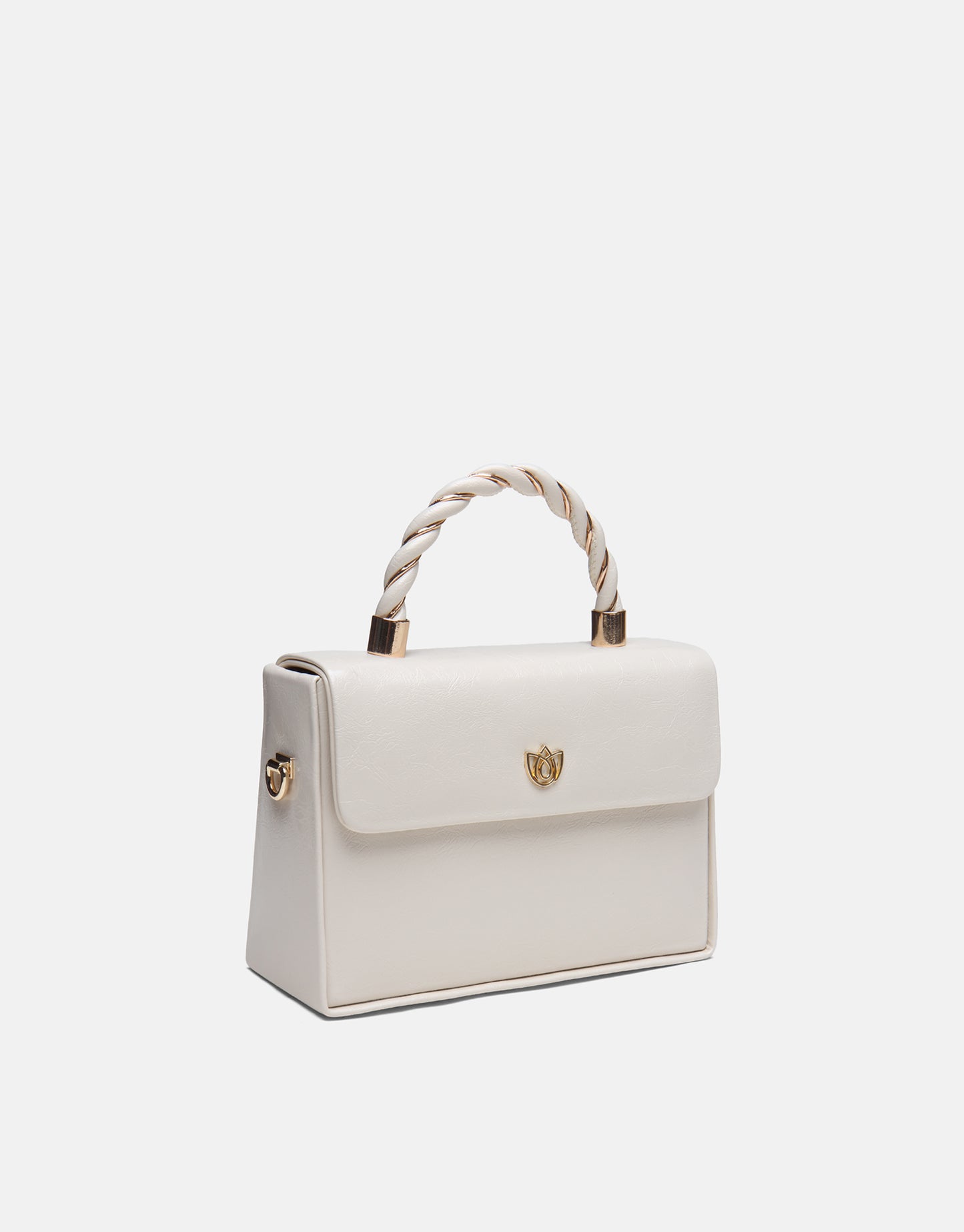 Zarvella Parlak Deri Örgü Saplı Kapaklı El ve Omuz Çantası